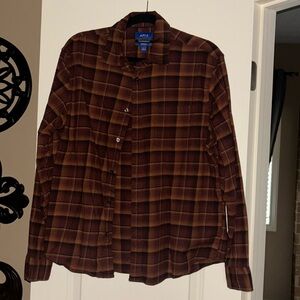APT 9 Men’s Casual Plaid Button Down Shirt Size Large